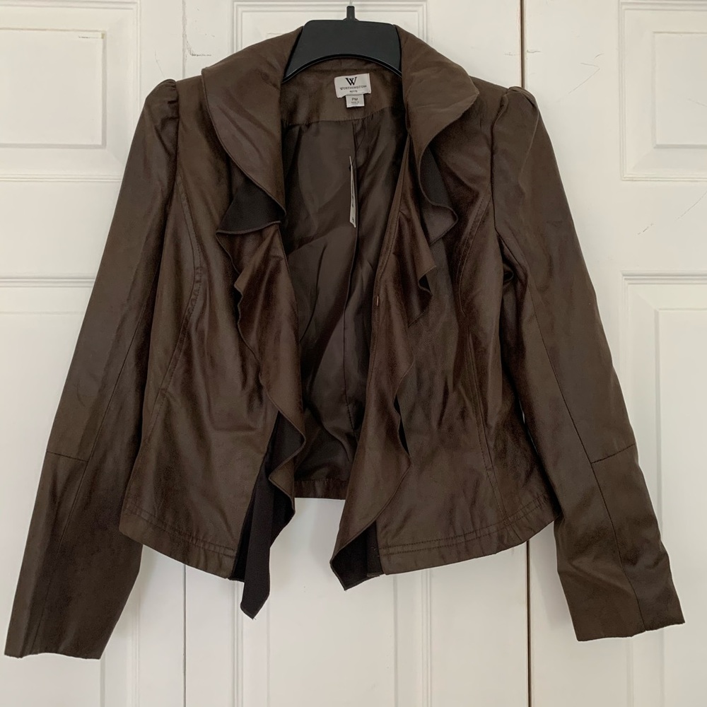 NWT Worthington Petite Faux Leather Jacket